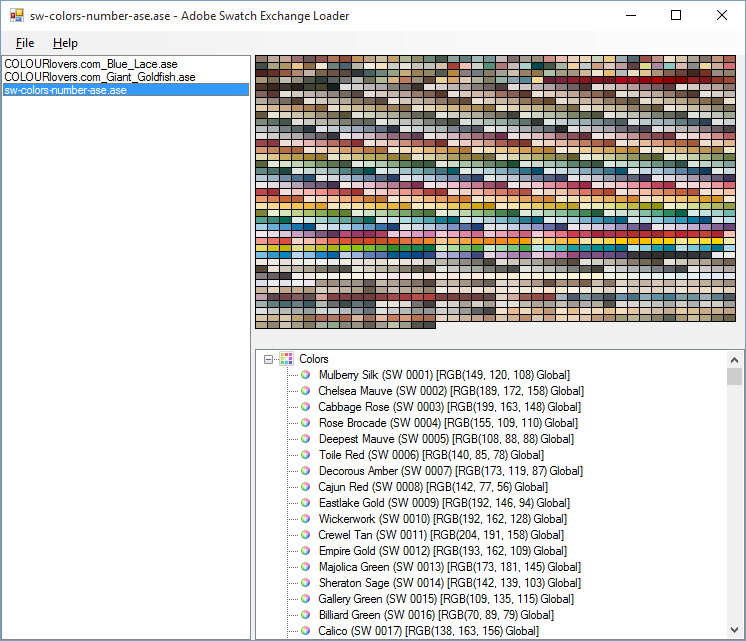 Reading Adobe Swatch Exchange (ase) files using C# - Articles and ...