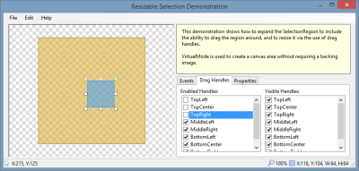 Disabled drag handles are painted using different colors