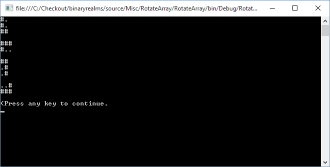 The original program used to test rotating an array