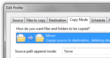 Copy modes