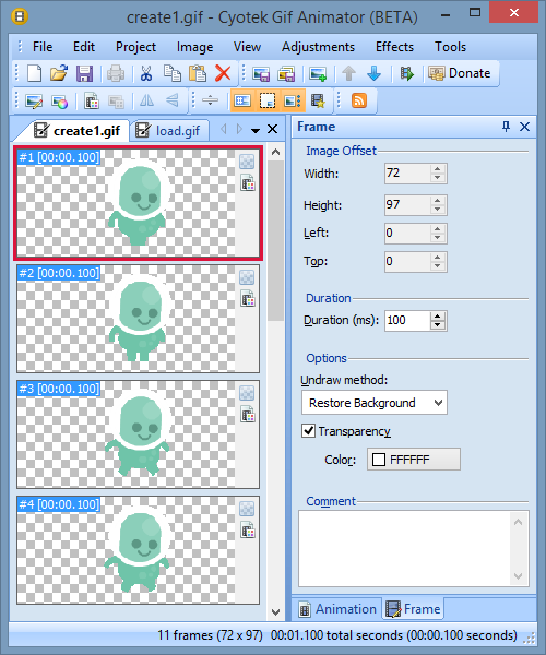 Windows 7 Cyotek Gif Animator 0.0.5.2 Beta full