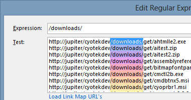 Inserting a regular expression